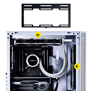 swappable top and front fan bracket