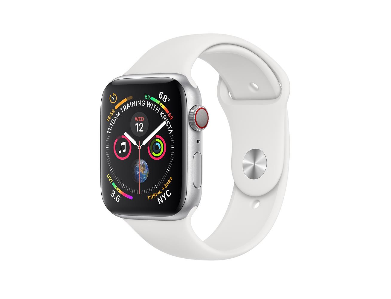 Apple Watch Series 4 40mm Silver Aluminium Case with White ...