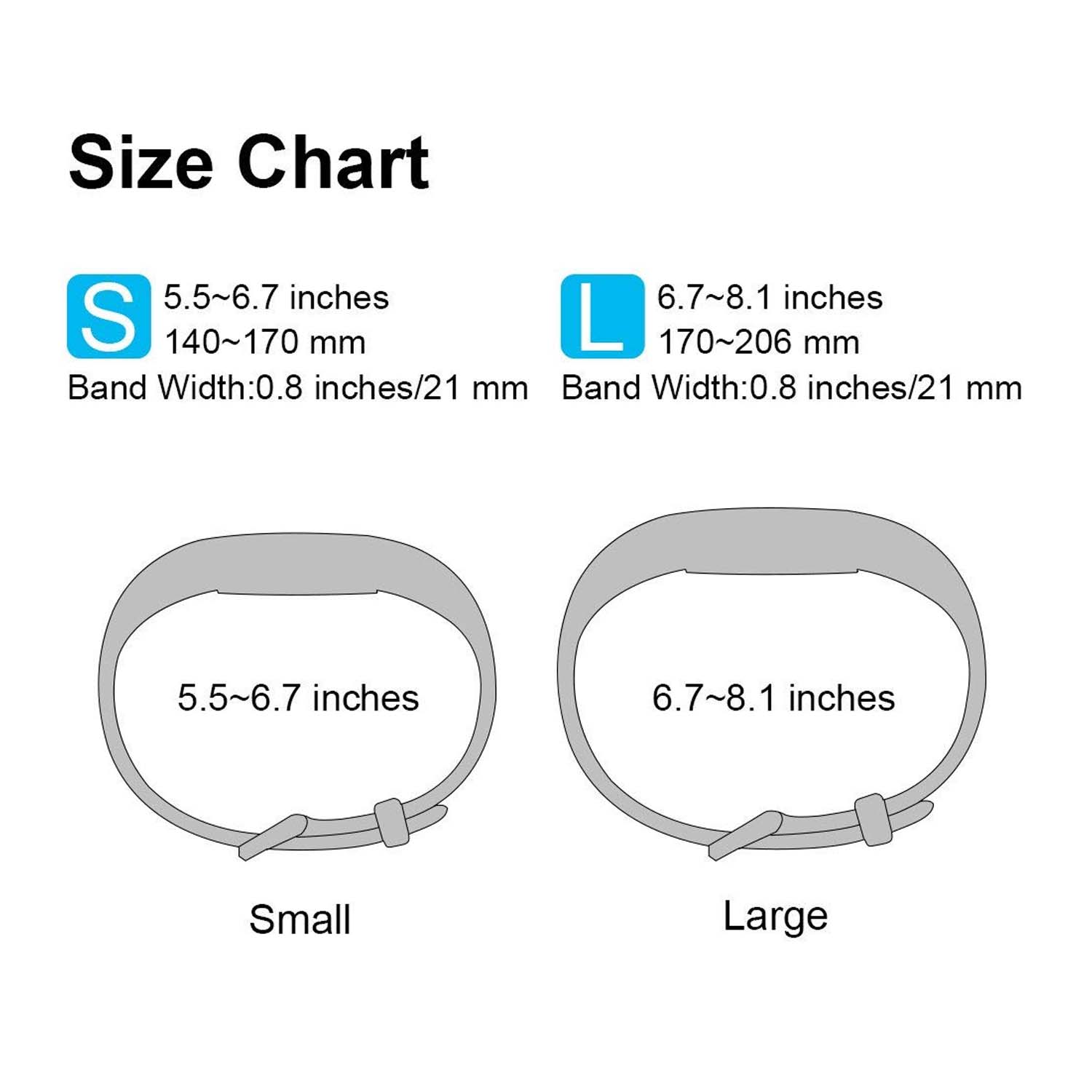 Fitbit Size Chart Alta Hr: A Visual Reference of Charts | Chart Master