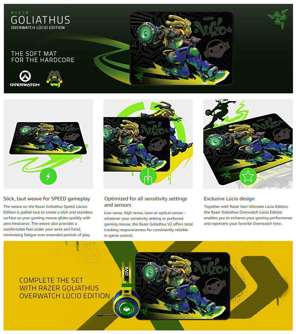 Razer Speed Overwatch Lúcio Edition Mouse – PC Kuwait