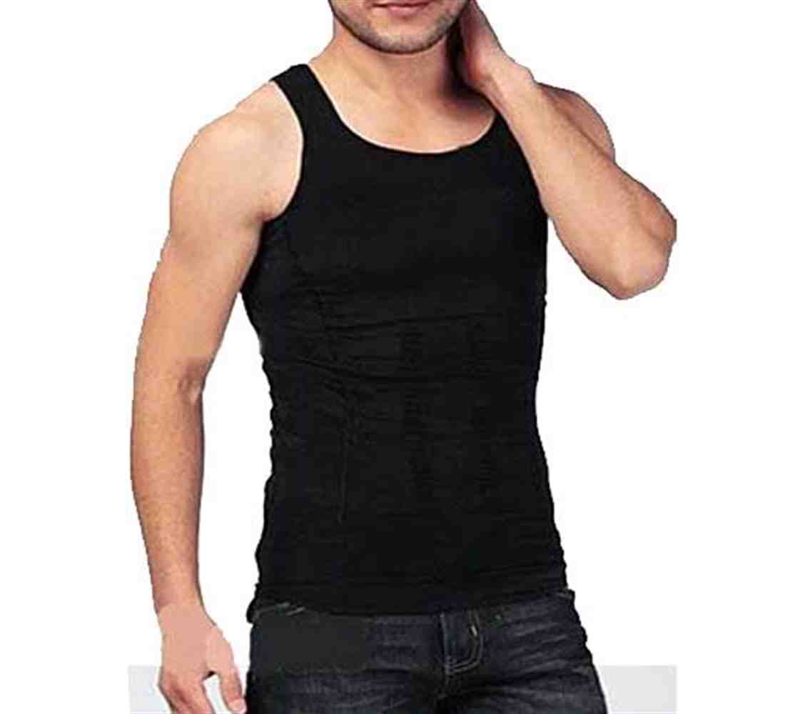 Slim N Lift Slimming Shirt For Men - Large - Black| Blink Kuwait