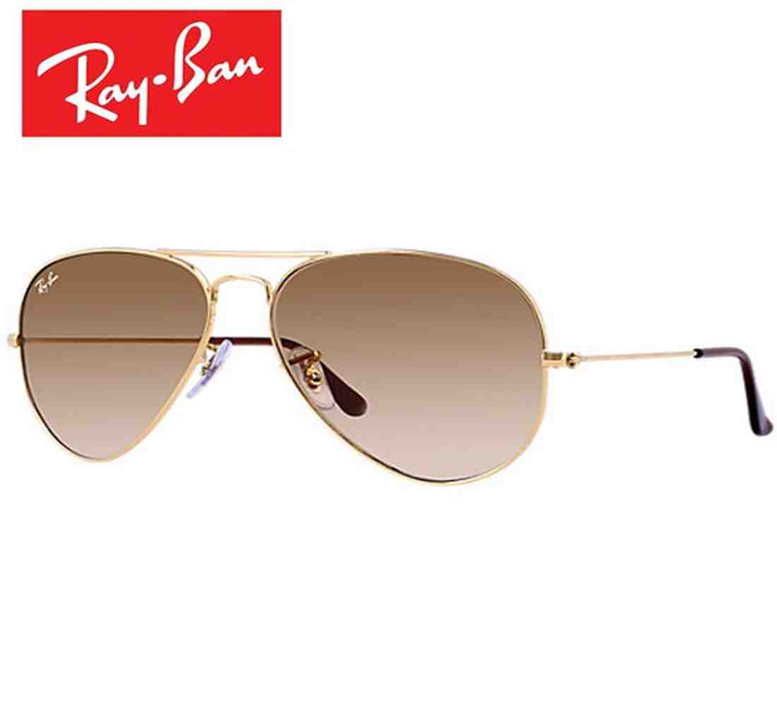 Ray Ban Rb3025 00151 Aviator Size 58 Golden Frame Sunglasses Light Brown Gradient Blink Kuwait 