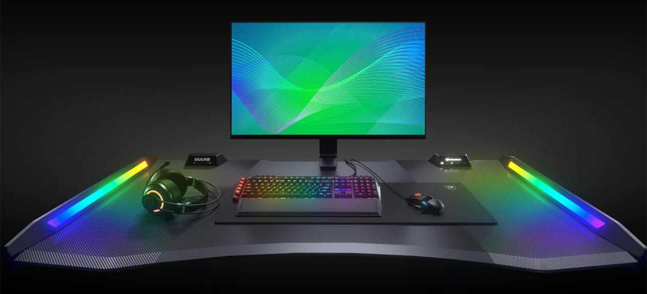Cougar Mars Gaming Desk Table RGB Height Adjustment,153cm